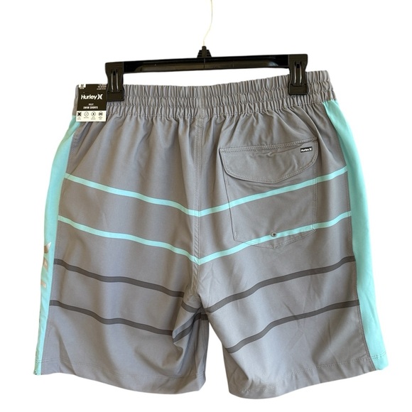 Hurley Gray and Blue Board Shorts Quick-Dry Swimwear - Picture 2 of 7